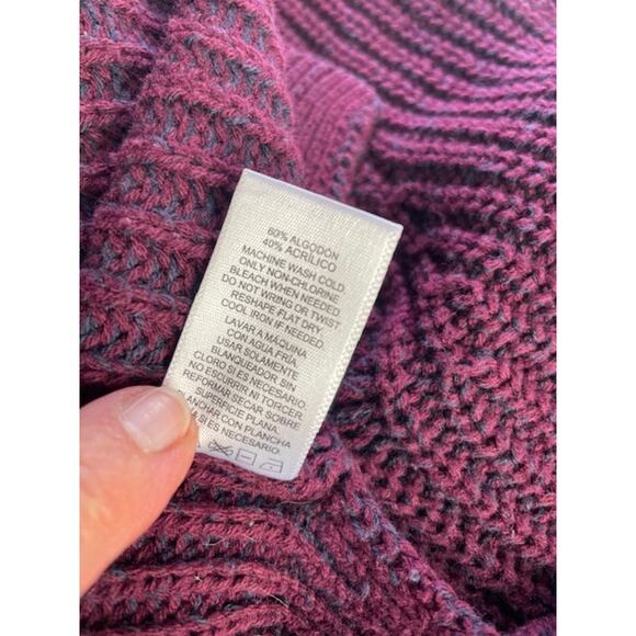 Ellen Tracy Burgundy Wine Bulky Rib-Knit Sweater Plus Size XL Oversized Winter - Picture 3 of 9